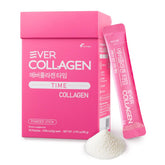 Ever Collagen Time NewTree sachets pomme en emballage pratique à emporter pour beauté au quotidien.