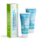 Evernamel dentifrice menthe fraîche: tube visible et sensation de fraîcheur après brossage.