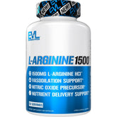 Evlution Nutrition booster nitrique L-Arginine en bouteille, potentiel pour des pompes prolongées.