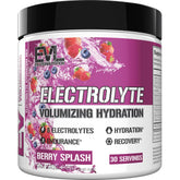 Étiquette Evlution Électrolytes Ultimes sur emballage Berry Splash pour hydratation pratique