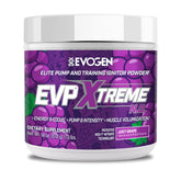 Boîte Evogen EVP Xtreme NO au goût raisin juteux pour pré-entraînement pratique