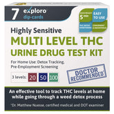 Kit Exploro avec emballage discret prêt pour test THC à domicile.