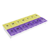 EZY DOSE pilulier AM/PM 2x-large, compartiments verrouillables pour une gestion quotidienne.