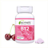 EZ Melts B12 pastille sublinguale cerise rouge pour énergie rapide