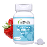 EZ Melts Calcium & Magnésium, tablettes dissolvables, soutiennent les os et la routine quotidienne.