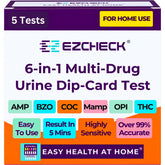EZCHECK – boîte test 6 panneaux montrant le produit et l'emballage