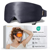 FACEMOON masque yeux chaud en soie, douceur luxueuse pour yeux fatigués et secs.
