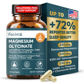 Facime magnésium glycinate en capsules pour sommeil réparateur et détente musculaire.
