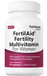FertilAid Fairhaven Health : bouteille prête à l’emploi pour le complément prénatal.
