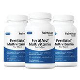 FertilAid pour hommes: bouteille et capsules, soutien potentiel à la fertilité masculine.