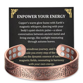 Bracelet Fashtour en cuivre avec 18 aimants et arbre de vie, style distinctif.