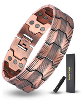 Fashtour bracelet cuivre magnétique, gros plan sur le design robuste et polyvalent