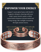 Bracelet Fashtour cuivre pur avec 18 aimants pour le confort quotidien.