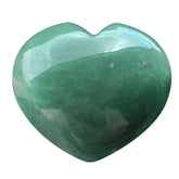 Favoramulet Cœur Aventurine Verte Poli, bijou apaisant pour la méditation et le calme intérieur.