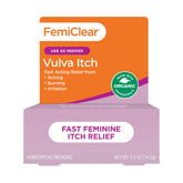 FemiClear relief-tube 0,5 oz montrant le tube pour confort rapide