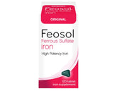 Feosol Original - bouteille vue de face, soutien potentiel de l'apport en fer.
