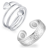 Feraco bague cuivre magnétique design cœur, look subtil et chic.