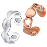 Feraco bague-magnetique-cuivre-duo-pouces, élégante et adaptable au quotidien.