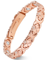 Feraco bracelet cuivre infini et quatre-feuilles, allure élégante.