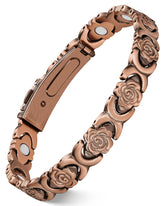 Bracelet Feraco cuivre infini trefle avec zircon cubique pour un style élégant quotidien.