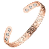 Bracelet Feraco en cuivre rose-or, élégant et confortable a porter