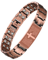 Feraco bracelet croix en cuivre pour hommes — style masculin et confort durable.