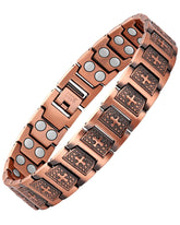 Bracelet Feraco croix en cuivre pour homme, style élégant et discret.