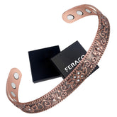 Feraco bracelet cuivre 12 aimants néodyme, soutien discret au quotidien