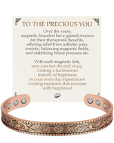 Feraco bracelet cuivre avec 12 aimants néodyme, style raffiné au quotidien.
