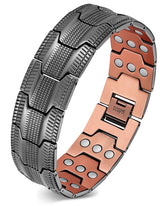 Bracelet Feraco en cuivre avec 3 rangs d'aimants néodyme pour un look élégant.