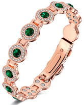 Bracelet Feraco en cuivre pour femmes avec aimants 3800 gauss, style magnétique.