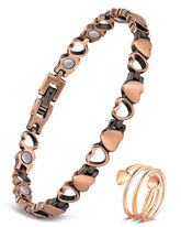 Feraco bracelet cuivre femmes magnétique, port quotidien élégant.