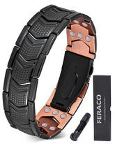 Bracelet Feraco en cuivre pour homme, vue globale, élégant et durable pour le quotidien.