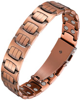 Bracelet Feraco en cuivre pour homme, vue avant, allure élégante et durable.