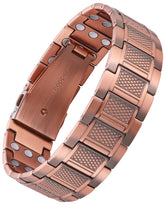 Feraco bracelet cuivre pour homme, design géométrique élégant, confort quotidien sur la peau
