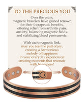 Feraco bracelet cuivre magnétique 12x, 3800 gauss, style moderne