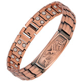 Feraco bracelet cuivre magnétique motif aigle: allure masculine et cadeau raffiné.