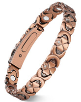 Feraco bracelet cuivre pur avec aimants neodyme 3800 gauss, soutien potentiel au quotidien.