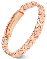 Feraco bracelet cuivre pur infini trefle rose : élégance et symbole d'amour