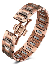 Feraco bracelet magnétique cuivre détail: allure intemporelle pour un usage quotidien