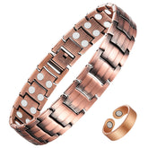 Feraco bracelet magnétique cuivre discret, parfait pour un style masculin.
