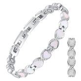 Feraco bracelet magnétique Infini Coeur avec zircone, allure chic et durable.