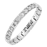 Feraco bracelet magnetique titane double rang, allure moderne et confortable.