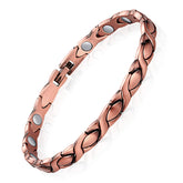 Feraco cheville en cuivre pur 99,99% forme X or rose, allure durable.