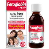 Feroglobin Liquide Bio 500 ml, bouteille arôme miel-orange pour soutenir l'énergie au quotidien.