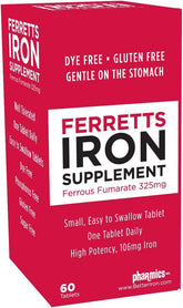 Ferretts tablettes 325 mg emballage clair et pratique pour votre routine.