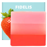 Savon Yoni Fidelis fraise, lot de 2, douceur et fraîcheur pour la toilette intime.