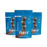 Fidmi boules protéinées cacao – emballage soigné et collation rapide vegan.