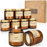 Bougie fissiworx en cire de soja Sauge Menthe Eucalyptus, ambiance rafraîchissante durable