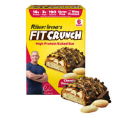 FITCRUNCH Bar snack taille 6 couches chocolat beurre cacahuète, texture riche idéale pour une collation gourmande.